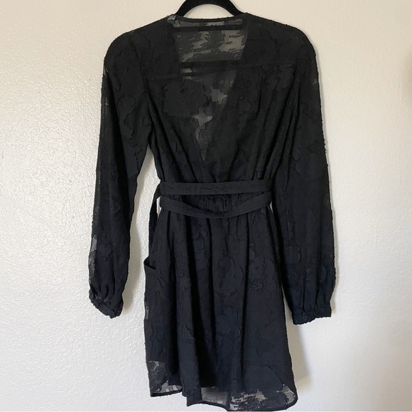 A.L.C. V-NECK LONG SLEEVE MINI DRESS Sz 0 XS - Picture 2 of 11
